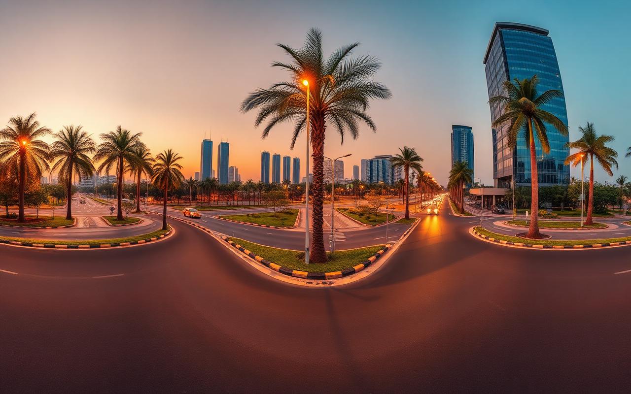 Bole Boulevard · Dusk — Addis Ababa Corridor Project 360° preview